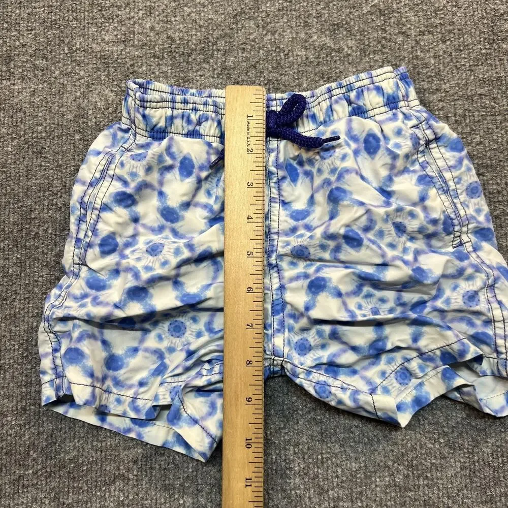 Vilebrequin Swim Shorts Boys 6 Blue Tie Dye Mesh Lined Elastic Waist Trunks